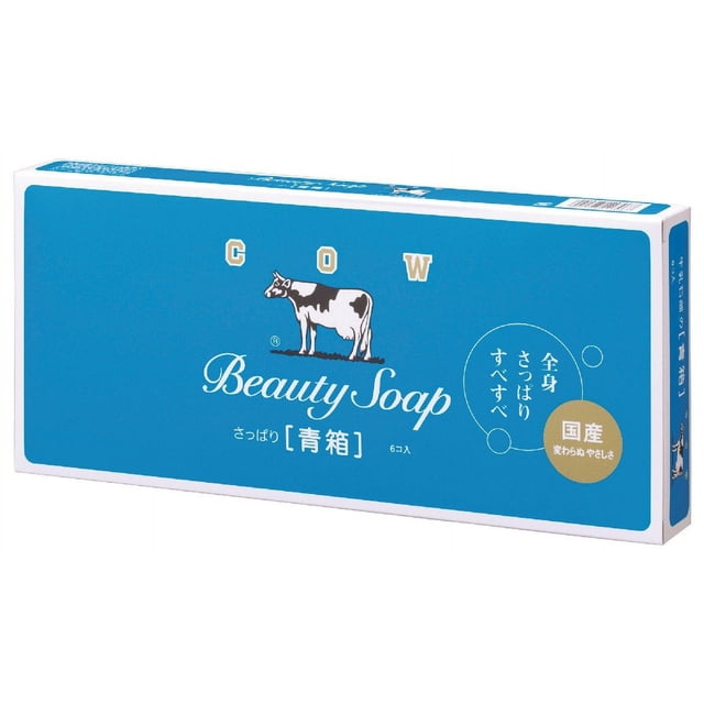 COW BRAND Jabón Azul Caja 85g6uds