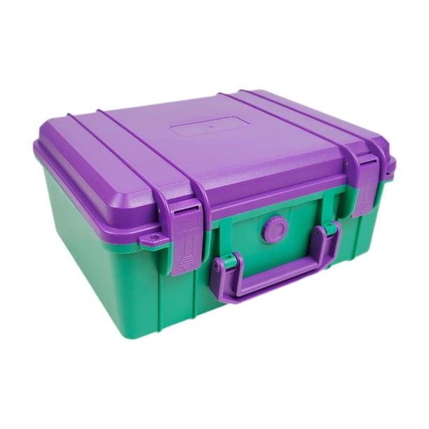 Caja de herramientas impermeable, estuche rígido, bolsa de transporte, caja de almacenamiento para protección de manos, estuche para cámara para equip Púrpura verde