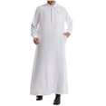 thumbnail image 1 of LOVZFMLL Jackets for Men's Muslim Robe Arab Middle Robe Long Style Long Sleeve Pullover Long Shirt Fashion Casual Robe, 1 of 8