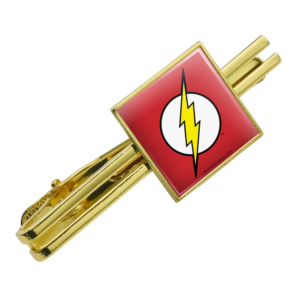 Lightning Bolt Bar Clip Gifts for Him Flash Tie Clip Rear View Mirror Men’s Accessories DC Comics Justice League Tie Bar 