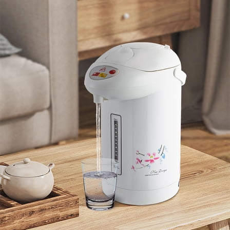 3.8L (128.5 Oz) Electric Kettle Stainless Steel Hot Water Dispenser Countertop Portable Water Boiler 750W Hot Water Kettle,Instant Auto Boiler and Warmer for Tea & Coffee,White