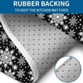 thumbnail image 4 of Black Christmas Snowflake Pattern Bathroom Rugs Sets 3 Piece,Toilet Cover Set,Absorbent Non Slip Bathroom Mats Sets with U-Shaped Contour Rug Toilet Rug Set, 4 of 5