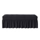 thumbnail image 3 of Funda de banco de seersucker, funda de banco, diseño de falda, funda rectangular larga para silla Negro, 3 of 9
