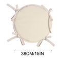 thumbnail image 3 of Tuvgenk Car Seat Cushions Beige Pressure Relief Chair Cushion Pad with Ties Breathable Round Polyester Seat Pad for Home, 3 of 5