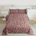 thumbnail image 2 of Manfei Wildlife Cheetah Hide Bedding Comforter Set,Safari Animal Leopard Twin Comforter Sets,Pink Brown Bedding Set For Kids,Super Cozy Room Decor Reversible,2-Piece, 2 of 8