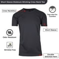 thumbnail image 3 of Men's Short Sleeve Moisture Wicking Active Performance Crew Neck Tee (5-Pack), 3 of 5