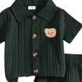 thumbnail image 5 of Nwiuh Toddler Baby Boys Clothes Summer Outfits Polo Shorts Set 2Pcs Boys Clothing Sets 12 Month-5T Dark Green for Size 12-18 Months, 5 of 6