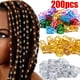 thumbnail image 2 of Anillos para el cabello de oro y plata de 200 piezas, Clip de puño ajustable, trenzas para el cabello, trenzas sucias, cuentas, horquilla, joyería, accesorios para el cabello, 2 of 4
