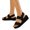 Black, variant on Cathalem Sandals Women Summer Flat Comfortable Fashion Beach Cute Ladies Slides Casual Dress Sandal Slides for Women(Black,37)