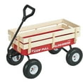 thumbnail image 1 of Carro de arrastre VEVOR para niños, carro infantil de 99 cm con paneles y asa de madera, soporta hasta 150 kg, carro utilitario todoterreno, regalo de cumpleaños para niños, jardinería, playa, rojo, 1 of 9