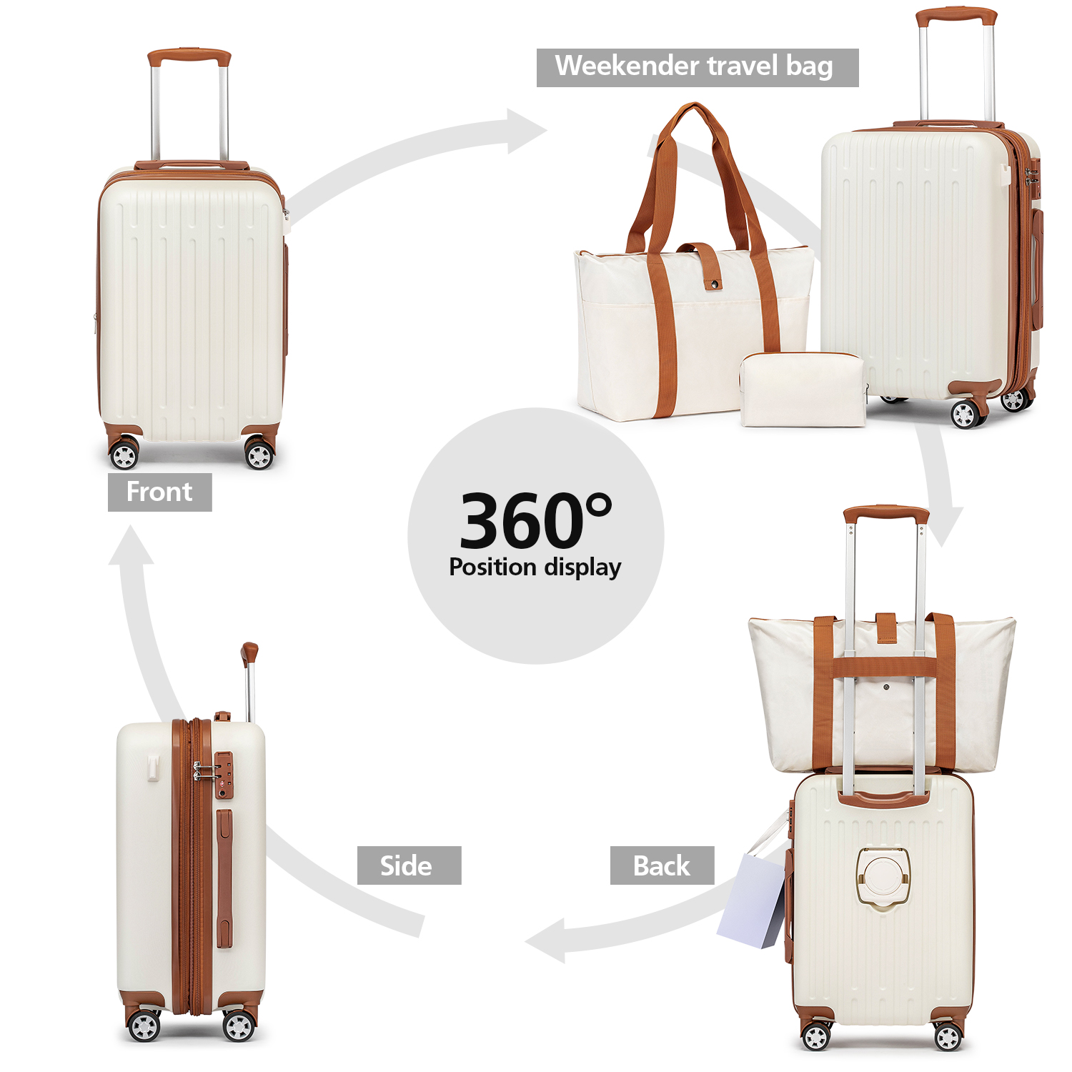WEPLUS 20" Hardside Carry-On Luggage Set photo 5