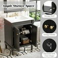 thumbnail image 5 of Euroco Modern Bathroom Vanity with Hole Basin, Dual Storage Shelves, and Enclosed Cabinet Design, 5 of 9