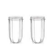 Blendin 2 Pack Replacement 16 Ounce Tall Jar Cups, Compatible with Original Magic Bullet Blender Juicer 250W MB1001