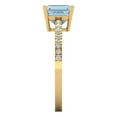 thumbnail image 3 of 2.7 ct Cushion Cut Natural Aquamarine Solitaire with Accents Engagement Ring for Women in 18K Yellow Gold, 3 of 5