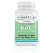 Natural Wellness NAC N-Acetyl L-Cysteine, Antioxidant & Detoxifier, 30 Servings