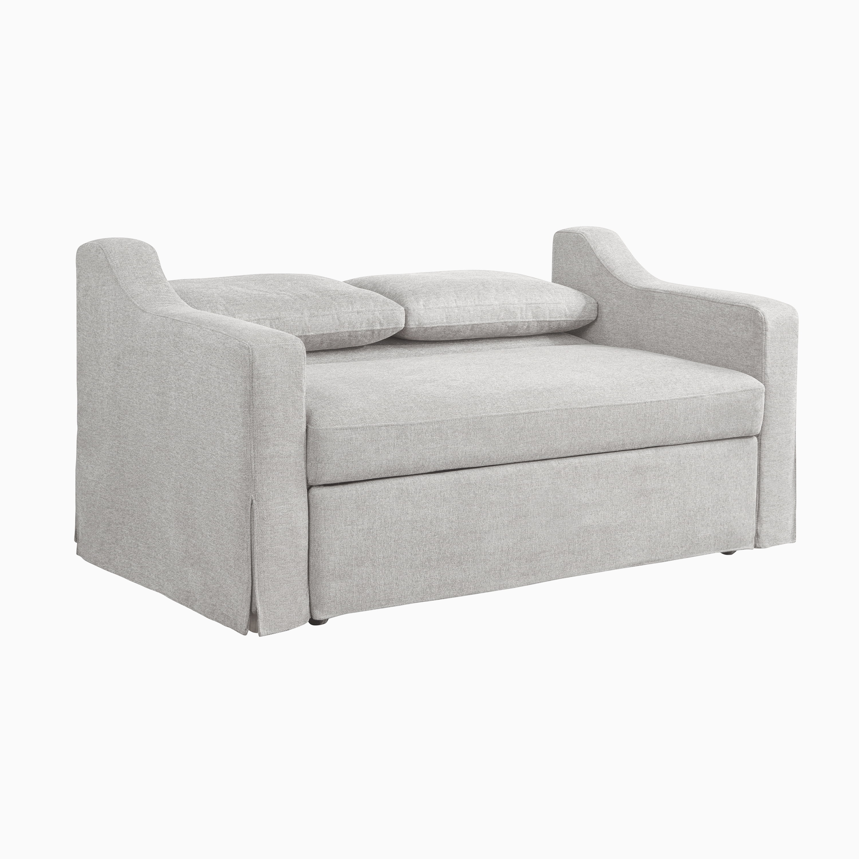Serta Hanson Modern Style Convertible Loveseat, Linen Fabric