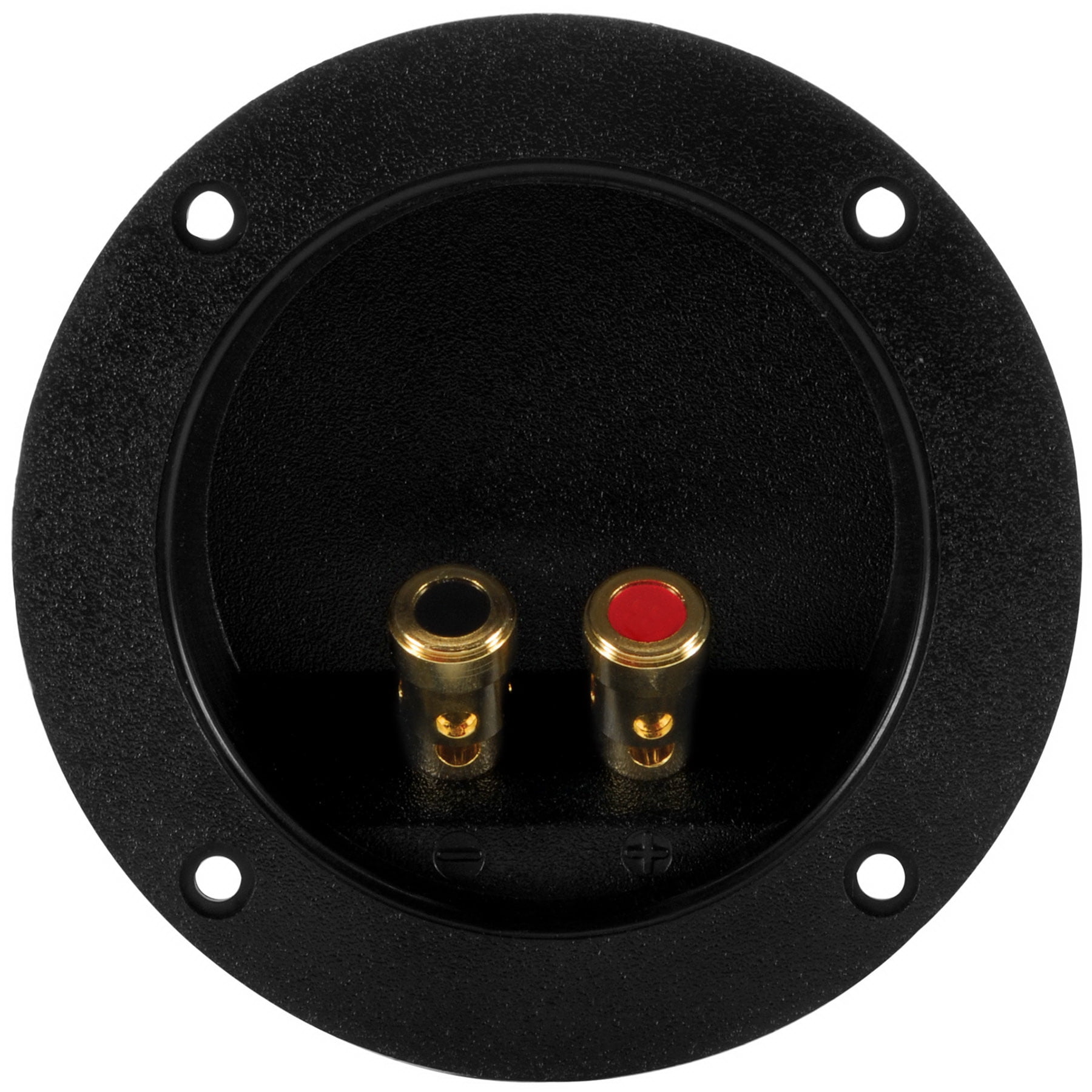 Round Speaker Wire Terminal Cup 41/8" Gold SpringLoaded