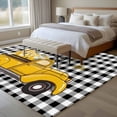 thumbnail image 4 of Large Area Rugs for Living Room Bedroom, Yellow Truck 8'x10' Rug Washable Carpet Runner Indoor Outdoor, Farmhouse Bee Daisy Black White Buffalo Plaid Non Slip Floor Mats Rug for Kitchen, Patio, 4 of 8