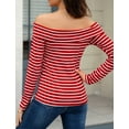 thumbnail image 2 of Off The Shoulder Tops for Women Red S, 2 of 9