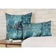 thumbnail image 2 of VargottamSquare Pillow Cover - Decorative Pillow Covers24x24 Inches,PrintedTeal BlueThemePillowcase, DecorativeSquareCushionCovers, 2 of 6