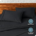 thumbnail image 6 of Bare Home Pillowcase Set - Premium 1800 Collection - Double Brushed - Ultra Soft - Standard Size, Black, 2 Count, 6 of 8