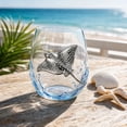 thumbnail image 4 of Gunhay Clearence Artisanal Blue Ringed Octopus Glassware 3D Ocean Animal Artisan Glassware Collection, Premium Lead-Free Glass Tumbler Gifts for Marine Biologists, Spotted Eagle Ray, 4 of 6