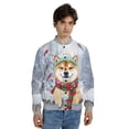 thumbnail image 4 of Playful Shiba Inu Welcomes Winter Snowy Day with Cardinal Bird All Over Print 3D Baseball Jacket Shibas Dog Lovers Gifts Idea Bomber Jacket Softball - 12017, 4 of 6