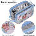 thumbnail image 4 of Toiletries Bag,Pioneer Flower Floral Print Pattern Mens Womens Toiletry Bag Bathroom Bag,Waterproof Toiletry Travel Bag Dopp Kit Shaving Bag 11x6.3x5.1 Inch, 4 of 5