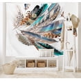 thumbnail image 2 of Feathers Tapestry, Western Feather Setting Pigmented Bird Body Parts Growth Nature Design, Fabric Wall Hanging Decor for Bedroom Living Room Dorm, 2 Sizes, Multicolor, by Ambesonne, 2 of 9