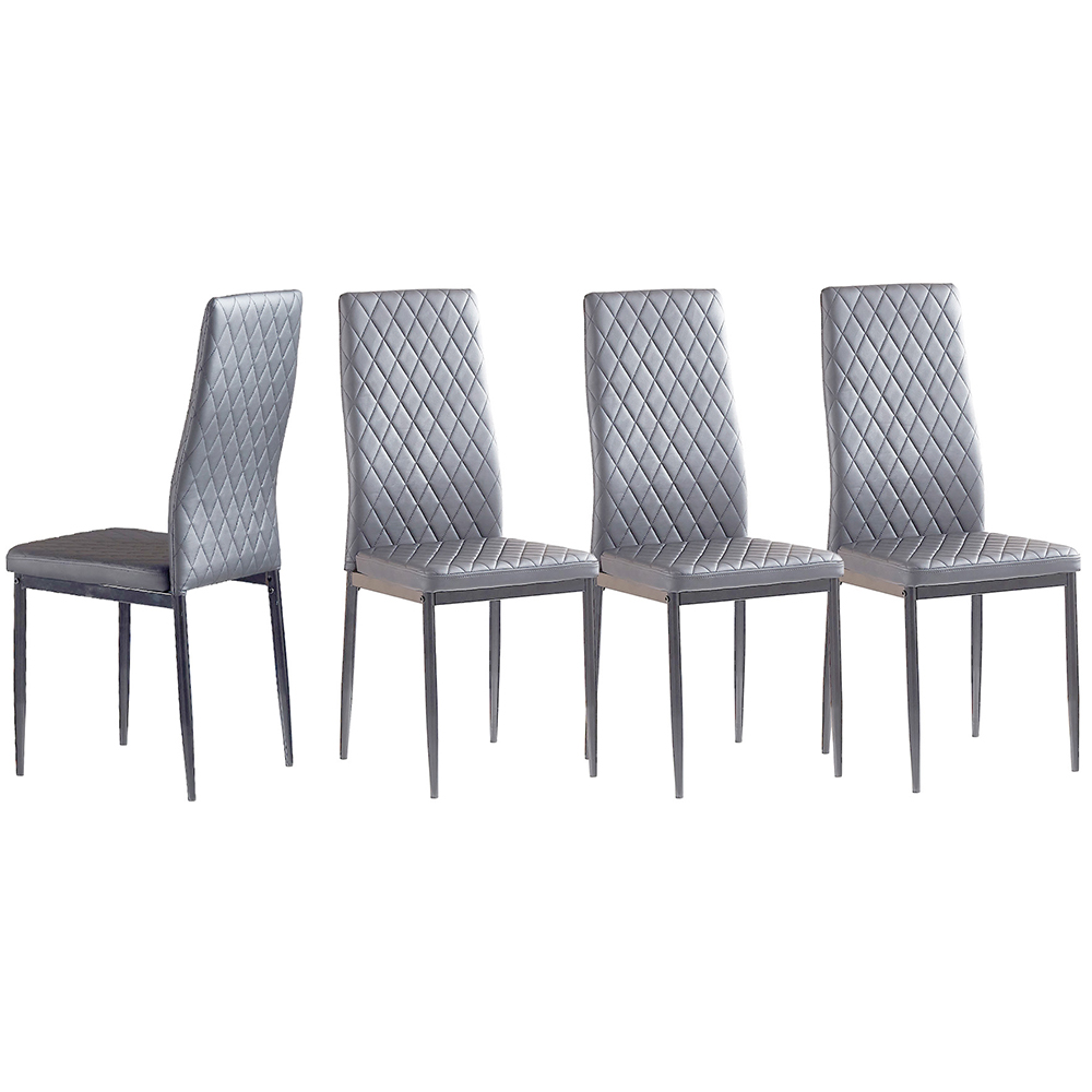 SESSLIFE Dining Chairs Set of 4, Kitchen Chairs with PU Cushion Seat