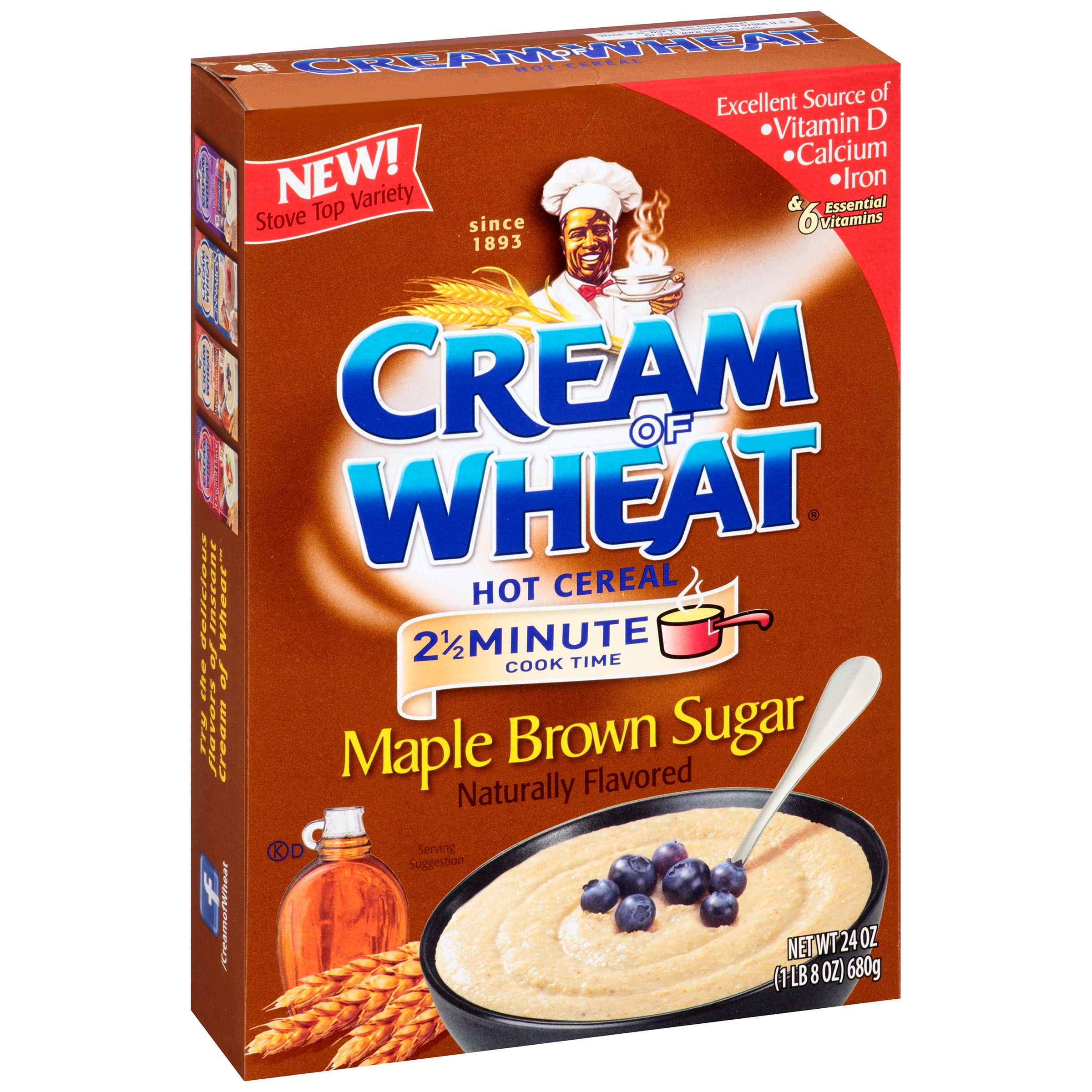 Cream of Wheat Maple Brown Sugar Hot Cereal, Kosher, 24 OZ Box