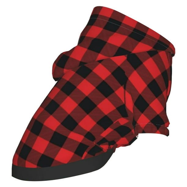 Juego de 2 abrigos a cuadros para perros - de franela, cálidos, 5 tallas (S-XXL) - para perros medianos/grandes, paseos de invierno, ropa festiva
