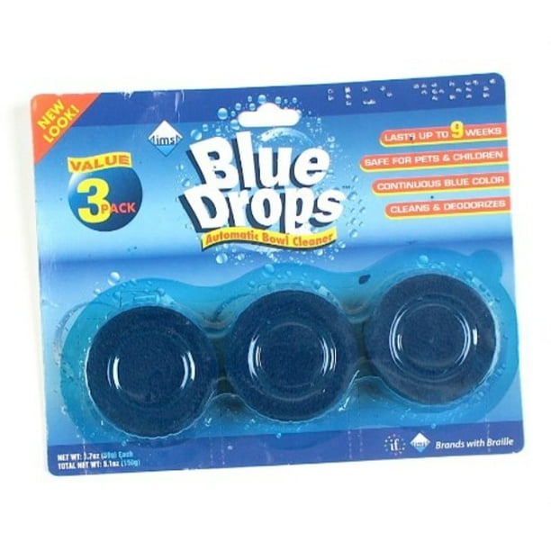 blue drops automatic concentrated toilet bowl cleaner drops pack of 3