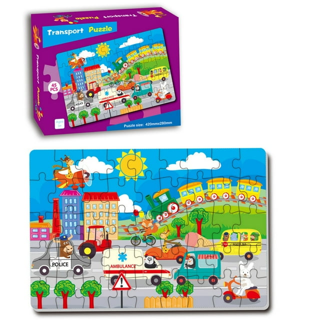 Kids Puzzle Toy Creative 45-Piece DIY Paper Puzzle Jigsaw Puzzle Educational Toy