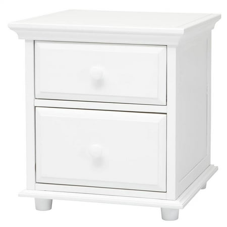 2 Drawer Kids Night Stand w Crown & Base in White