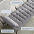thumbnail image 3 of BELLEZE 63 Inch Button Tufted Linen Upholstered Ottoman Bench with Armrests Modern Design Accent Furniture for Entryway Living Room and Bedroom - Moreno (Grey), 3 of 7