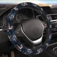 thumbnail image 4 of Cauagu Artistic Starry Sky Moon Book Print Car Steering Wheel Cover - Universal Car Accessory for Diverse Cars for Steering Wheel with a Diameter of 14.5"-15", 4 of 7