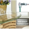 thumbnail image 4 of ANYHI 28" Inch Round Tempered Glass Table Top Clear Glass 1/2" Inch Thick Beveled Polished Edge, 4 of 11