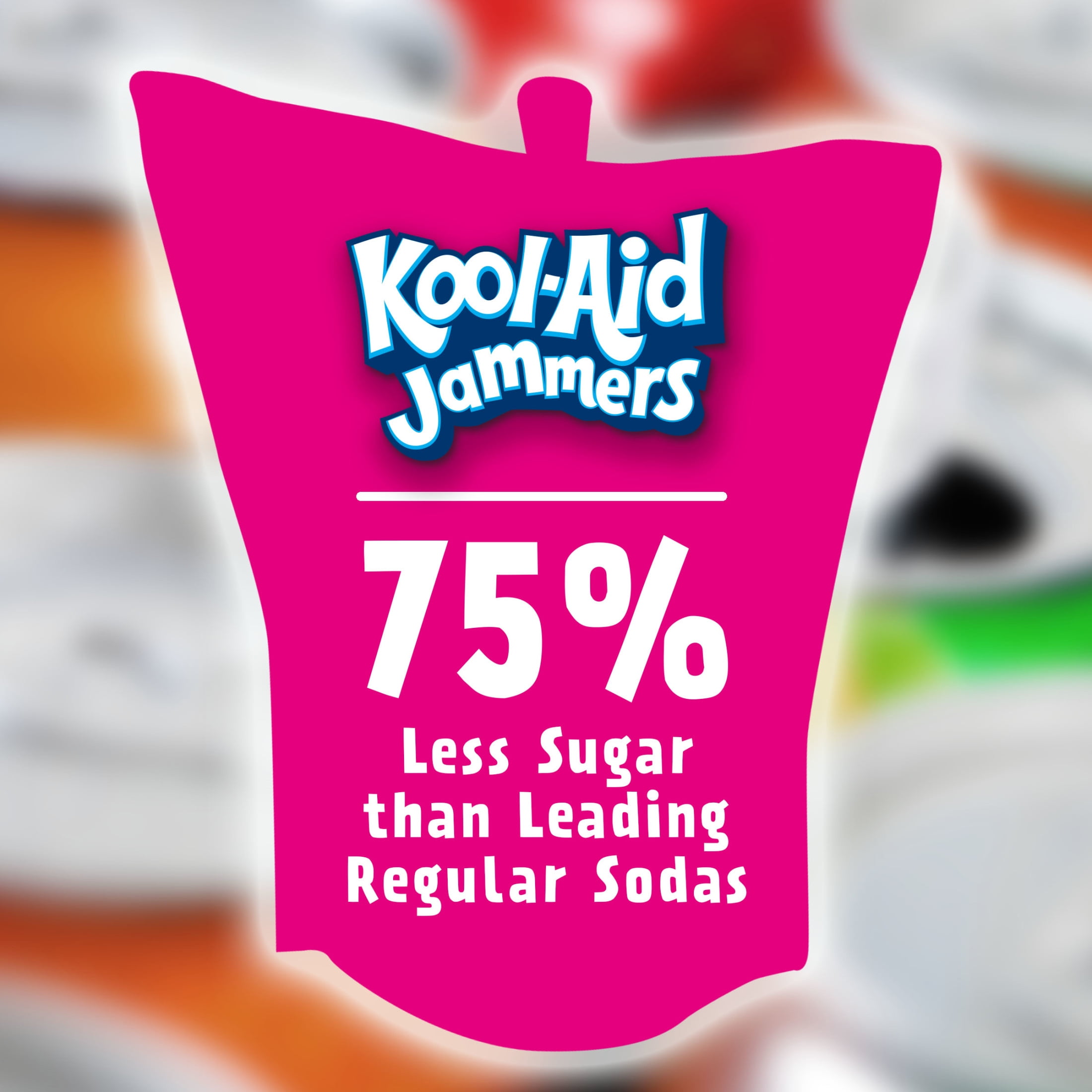 (4 pack) Kool-Aid Jammers Sharkleberry Fin Strawberry Orange Punch Flavored Drink, 10 ct Box, 6 fl oz Pouches