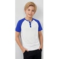 thumbnail image 6 of PureChapter Boys T Shirts Short Sleeve Henley Shirts Color Block Casual Summer Tee 3-Pack Size 7-8, 6 of 8