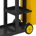 thumbnail image 5 of Heavy-Duty Janitorial Cart with Multi-Tier Storage, 2 Garbage Bags, Gloves & Lid, 5 of 10