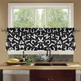 thumbnail image 7 of Ryvnso Alphabet Pattern Curtains Sets Short Curtain Rod Pocket Half Window Cafe Farmhouse Tier 2 Panels 57"W x 36"L, 7 of 7