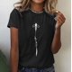 thumbnail image 2 of Blusa suelta de manga corta con cuello redondo y estampado a la moda para mujer Pompotops hfajkhk129569, 2 of 5