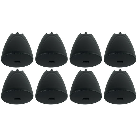 8) Rockville PEN-40T Black 4" 70V Hanging Pendant Speakers Commercial/Restaurant