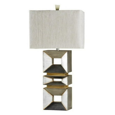 - StyleCraft Palladium Silver Table Lamp