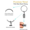 thumbnail image 4 of 42 Pack Curtain Rod Clip Rings,1" Interior Diameter(Compatible with up to 5/8" Curtain Rod),Metal Drapery Ring with Clips,Strong Decorative Drapery Window Ring with Hooks,Rustproof Vintage(Silver), 4 of 8