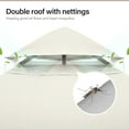 thumbnail image 5 of LAUSAINT HOME 10'x10' Outdoor Patio Gazebo, Heavy Duty Semi-Permanent Gazebo Tent with Double Roof, Mosquito Netting & Privacy Curtains, Metal Frame Backyard Canopy for Garden, Lawn, Party, White, 5 of 10