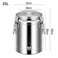 thumbnail image 2 of Stainless Steel Insulated Barrel with Faucet, Nsulation Barrel, Stainless Steel Water Storage Barrel, Stainless Steel Sealed Insulation Barrel, For Office and Outdoor Use, 2 of 7