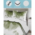 thumbnail image 4 of Quilts Twin Size, Modern Sage Green Soft Comforter Bedding Set for Bed, Gradient Floral Abstract Bohemian White Lightweight Quilted Bedspread with Pillow Cover(2 Pieces) for All Season, 68x86 Inch, 4 of 6