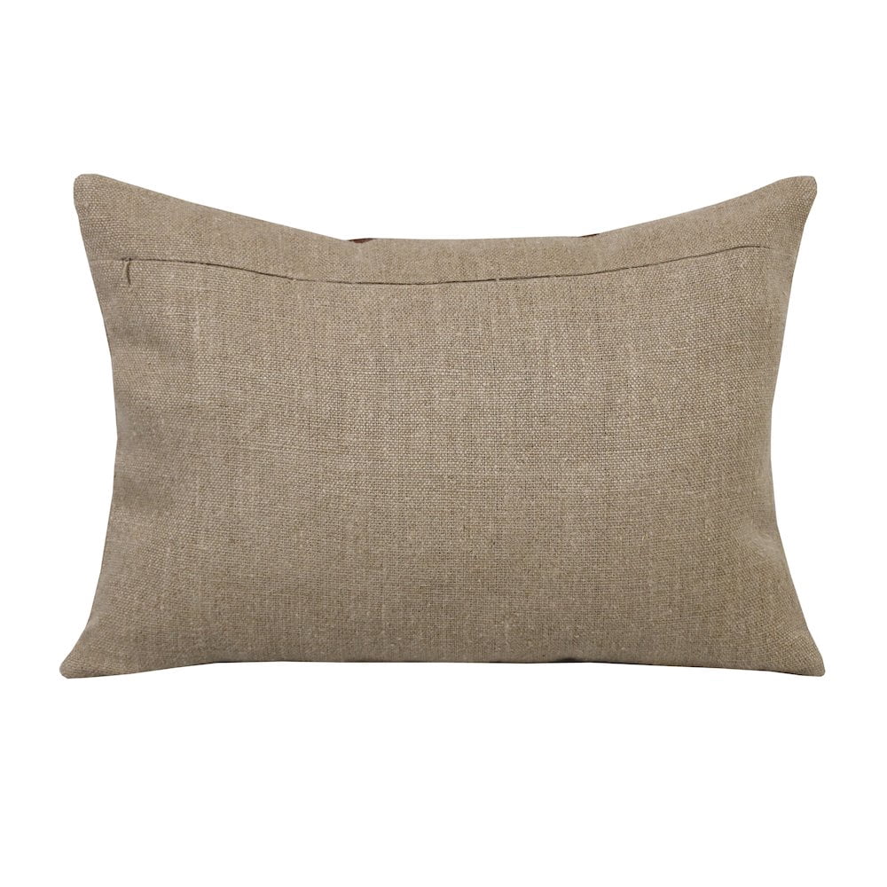 Ester Hand-Woven Striped Industrial Linen Throw Pillow, Tan/Brown, 14" x 20", Count per Pack 1